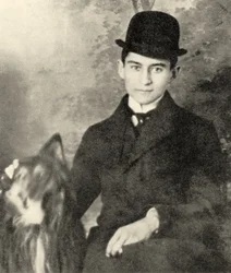 Franz Kafka med sin hund, 1910